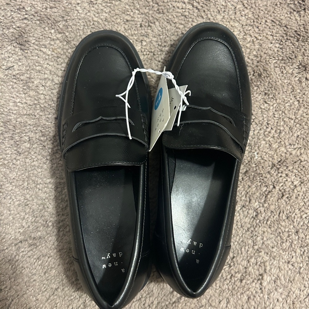 a new day Black Loafers Slip-On Style
